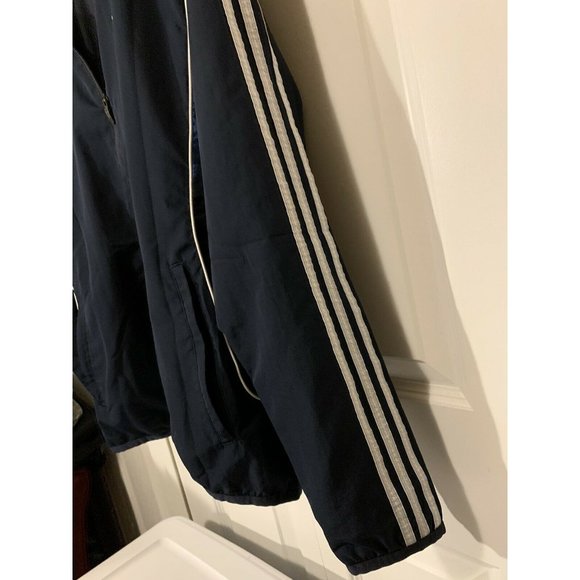 Adidas Navy/White Full Zip Men's Track Jacket - Size M UK 38/40 - Picture 5 of 8